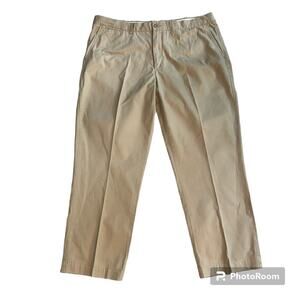 Polo by Ralph Lauren Khaki Color Flat Front Chinos 100% Cotton Size 40x30